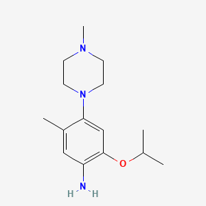 molecular formula C15H25N3O B8744406 5-Methyl-4-(4-methylpiperazin-1-yl)-2-(propan-2-yloxy)aniline 