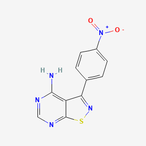 molecular formula C11H7N5O2S B8744431 3-(4-Nitrophenyl)isothiazolo[5,4-d]pyrimidin-4-amine CAS No. 605660-65-9