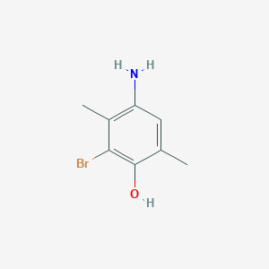 molecular formula C8H10BrNO B8744532 4-Amino-2-bromo-3,6-dimethylphenol 