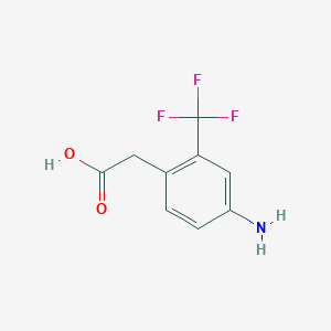 molecular formula C9H8F3NO2 B8744546 (4-Amino-2-trifluoromethyl-phenyl)-acetic acid 