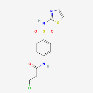 molecular formula C12H12ClN3O3S2 B8744655 3-chloro-N-[4-(1,3-thiazol-2-ylsulfamoyl)phenyl]propanamide 