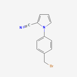 molecular formula C12H9BrN2 B8744674 1H-Pyrrole-2-carbonitrile, 1-[4-(bromomethyl)phenyl]- CAS No. 142044-78-8