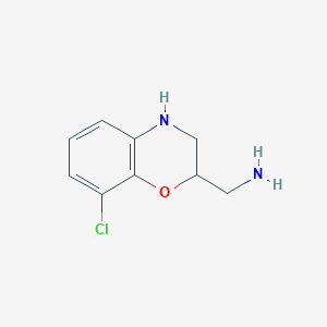 Dihydro-8-chloro-2H-1,4-benzoxazine-2-methanamine