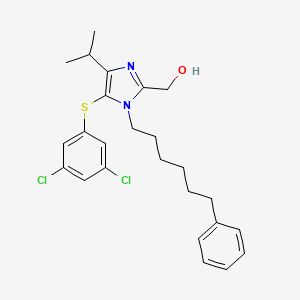 B8744730 1H-Imidazole-2-methanol, 5-((3,5-dichlorophenyl)thio)-4-(1-methylethyl)-1-(6-phenylhexyl)- CAS No. 178980-18-2