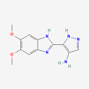 3-(5,6-Dimethoxy-2H-benzimidazol-2-ylidene)-2,3-dihydro-1H-pyrazol-4-amine