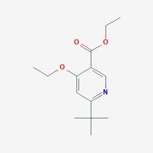 molecular formula C14H21NO3 B8744828 Ethyl 6-(tert-butyl)-4-ethoxynicotinate 