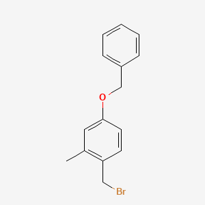 molecular formula C15H15BrO B8744831 4-(Bromomethyl)-3-methylphenyl phenylmethyl ether 