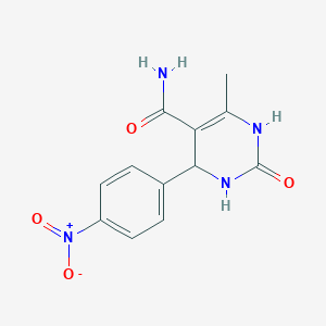 6-Methyl-4-(4-nitrophenyl)-2-oxo-1,2,3,4-tetrahydropyrimidine-5-carboxamide