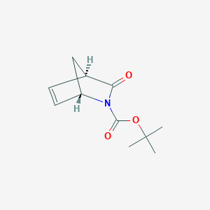 molecular formula C11H15NO3 B8744881 (1S,4R)-tert-Butyl 3-oxo-2-azabicyclo[2.2.1]hept-5-ene-2-carboxylate 