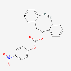 molecular formula C23H15NO5 B8744914 11,12-Didehydro-5,6-dihydrodibenzo[a,e]cycloocten-5-yl carbonic acid 4-nitrophenyl ester 