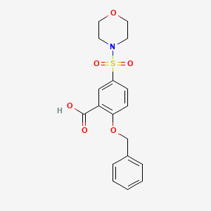 molecular formula C18H19NO6S B8744966 5-(4-Morpholinylsulfonyl)-2-[(phenylmethyl)oxy]benzoic acid 