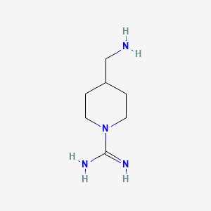 molecular formula C7H16N4 B8744987 4-(Aminomethyl)piperidine-1-carboximidamide 