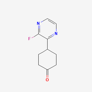 molecular formula C10H11FN2O B8744988 4-(3-Fluoropyrazin-2-yl)cyclohexanone 