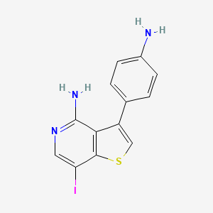 molecular formula C13H10IN3S B8744998 3-(4-Aminophenyl)-7-iodothieno[3,2-c]pyridin-4-amine CAS No. 832695-09-7