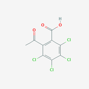 molecular formula C9H4Cl4O3 B8745018 2-Acetyl-3,4,5,6-tetrachlorobenzoic acid 