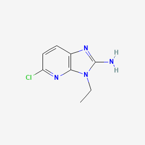 molecular formula C8H9ClN4 B8745060 5-chloro-3-ethyl-3H-imidazo[4,5-b]pyridin-2-amine 