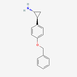molecular formula C16H17NO B8745113 (trans)-2-(4-(Benzyloxy)phenyl)cyclopropanamine 