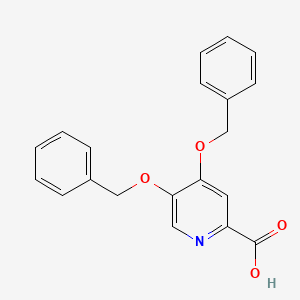 molecular formula C20H17NO4 B8745125 4,5-bis(phenylmethoxy)-2-Pyridinecarboxylic acid CAS No. 112334-46-0