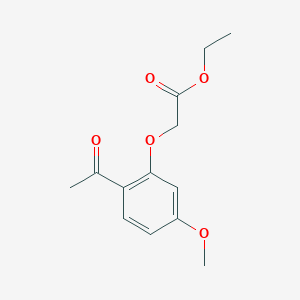 molecular formula C13H16O5 B8745130 Ethyl (2-acetyl-5-methoxyphenoxy)acetate 