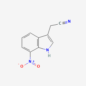 molecular formula C10H7N3O2 B8745192 1h-Indole-3-acetonitrile,7-nitro- 