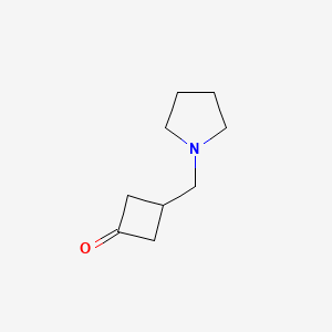 molecular formula C9H15NO B8745255 3-((Pyrrolidin-1-yl)methyl)cyclobutanone 