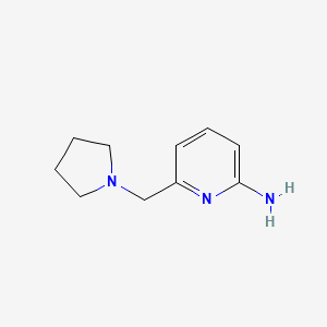 molecular formula C10H15N3 B8745306 6-(Pyrrolidin-1-ylmethyl)pyridin-2-amine 