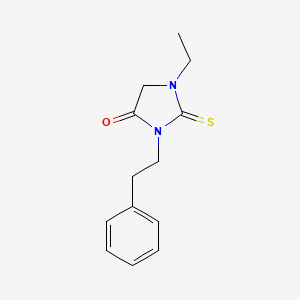 molecular formula C13H16N2OS B8745313 4-Imidazolidinone, 1-ethyl-3-(2-phenylethyl)-2-thioxo- CAS No. 125219-50-3
