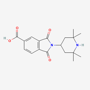molecular formula C18H22N2O4 B8745366 1,3-dioxo-2-(2,2,6,6-tetramethylpiperidin-4-yl)-2,3-dihydro-1H-isoindole-5-carboxylic acid 