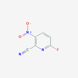 molecular formula C6H2FN3O2 B8745415 2-Cyano-6-fluoro-3-nitropyridine 