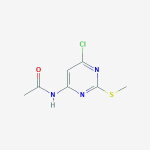 molecular formula C7H8ClN3OS B8745429 N-(6-Chloro-2-(methylthio)pyrimidin-4-yl)acetamide CAS No. 38897-12-0