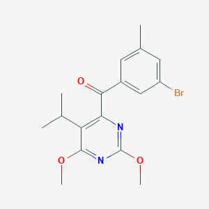 molecular formula C17H19BrN2O3 B8745446 (3-Bromo-5-methyl-phenyl)-(5-isopropyl-2,6-dimethoxy-pyrimidin-4-yl)-methanone 