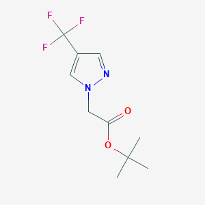 molecular formula C10H13F3N2O2 B8745456 tert-Butyl 2-(4-(trifluoromethyl)-1H-pyrazol-1-yl)acetate 