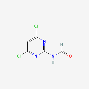 molecular formula C5H3Cl2N3O B8745466 N-(4,6-Dichloropyrimidin-2-yl)formamide CAS No. 58910-74-0