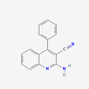 molecular formula C16H11N3 B8745478 2-Amino-4-phenylquinoline-3-carbonitrile CAS No. 31407-26-8