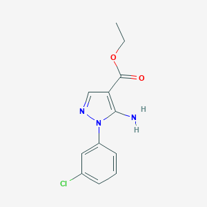 B087455 Ethyl 5-amino-1-(3-chlorophenyl)-1h-pyrazole-4-carboxylate CAS No. 15001-08-8
