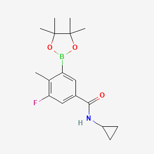 N-cyclopropyl-3-fluoro-4-methyl-5-(4,4,5,5-tetramethyl-1,3,2-dioxaborolan-2-yl)benzamide