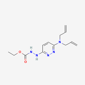 molecular formula C13H19N5O2 B8745559 3-(2-Carbethoxyhydrazino)-6-diallylaminopyridazine CAS No. 54121-10-7