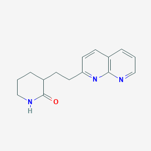 molecular formula C15H17N3O B8745565 3-[2-(1,8-Naphthyridin-2-yl)ethyl]piperidin-2-one CAS No. 204451-73-0