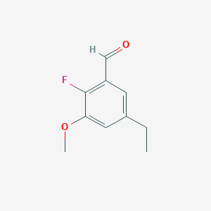 molecular formula C10H11FO2 B8745576 5-Ethyl-2-fluoro-3-methoxybenzaldehyde CAS No. 900175-42-0