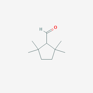 molecular formula C10H18O B8745705 Cyclopentanecarboxaldehyde, 2,2,5,5-tetramethyl- CAS No. 103221-42-7