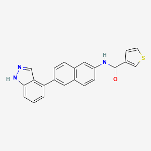 molecular formula C22H15N3OS B8745717 N-(6-(1H-indazol-4-yl)naphthalen-2-yl)thiophene-3-carboxamide CAS No. 919362-75-7