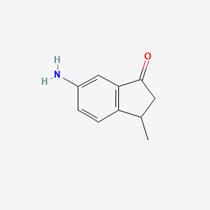 molecular formula C10H11NO B8745745 6-amino-3-methyl-2,3-dihydro-1H-inden-1-one CAS No. 60424-08-0
