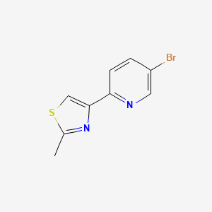 molecular formula C9H7BrN2S B8745802 5-Bromo-2-(2-methyl-1,3-thiazol-4-yl)pyridine 