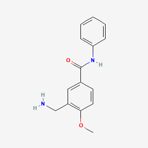 molecular formula C15H16N2O2 B8745808 3-(aminomethyl)-4-methoxy-N-phenylbenzamide CAS No. 790644-55-2