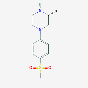 molecular formula C12H18N2O2S B8745813 (3R)-1-[4-(Methanesulfonyl)phenyl]-3-methylpiperazine CAS No. 874646-23-8