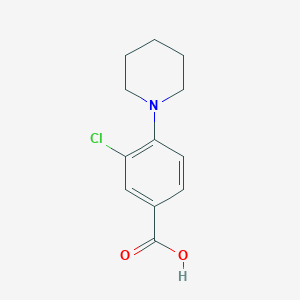 molecular formula C12H14ClNO2 B8745821 3-Chloro-4-(piperidin-1-yl)benzoic acid 