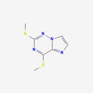 molecular formula C7H8N4S2 B8745827 2,4-Bis(methylthio)imidazo[2,1-f][1,2,4]triazine 