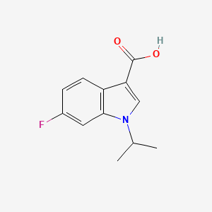 molecular formula C12H12FNO2 B8745837 6-fluoro-1-isopropyl-1H-indole-3-carboxylic acid CAS No. 676477-05-7
