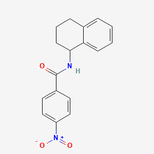 molecular formula C17H16N2O3 B8745850 4-Nitro-N-(1,2,3,4-tetrahydro-1-naphthalenyl)-benzamide 
