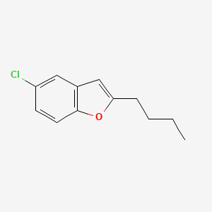 molecular formula C12H13ClO B8745880 2-Butyl-5-chloro-1-benzofuran CAS No. 55877-57-1
